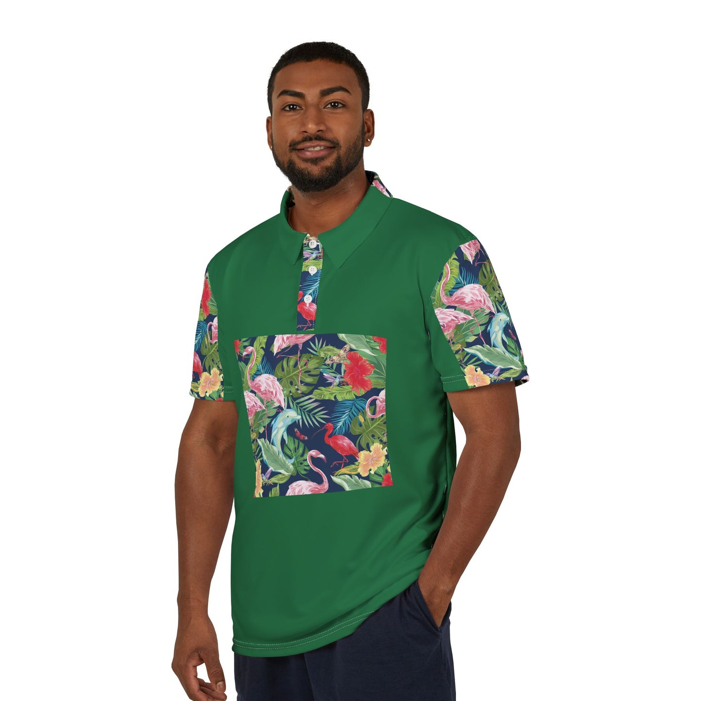 Tropical Duchess AOP Unisex Polo Shirt - Luxurious & Stylish Apparel for Celebration