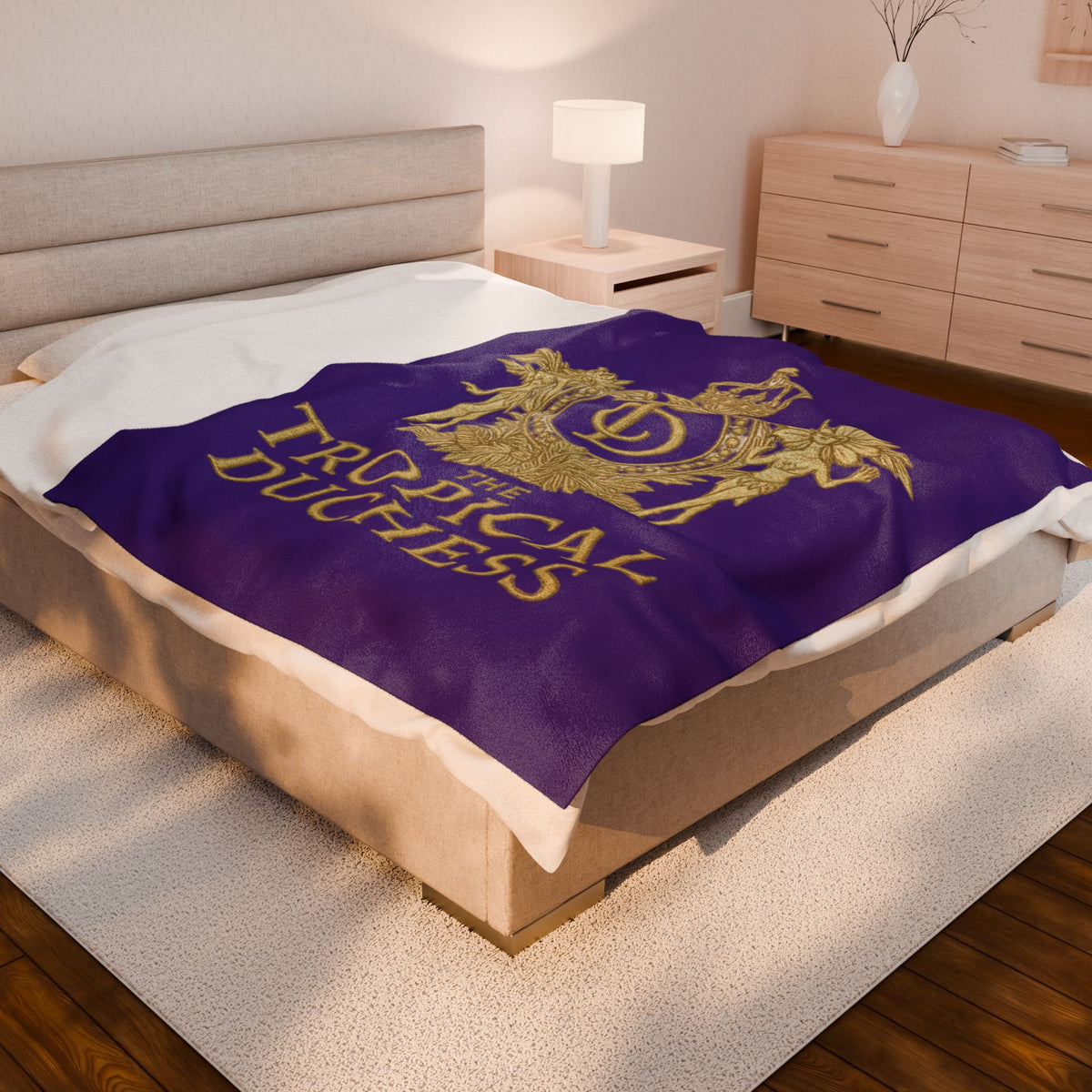 Tropical Duchess Velveteen Plush Blanket - Luxurious Comfort for Cozy Nights
