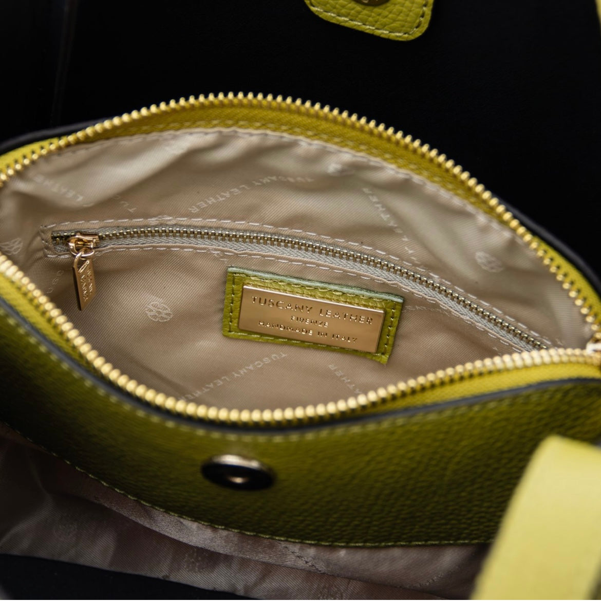 The Tropical Duchess Tuscany Leather SOAVE TL142583 Soft Leather Handbag in Green