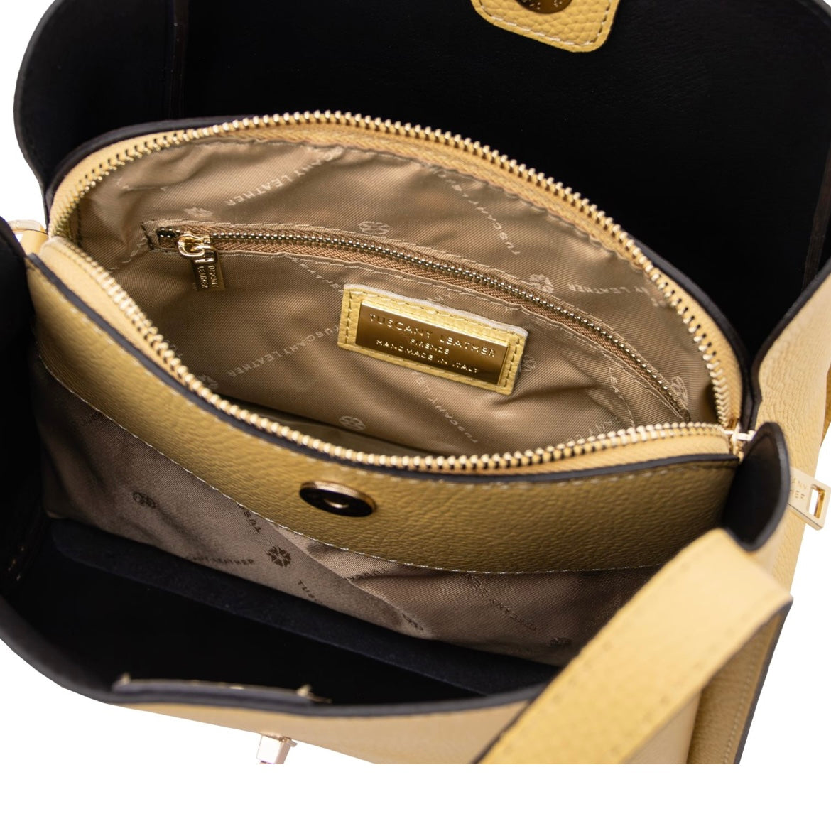 The Tropical Duchess Tuscany Leather SOAVE TL142583 Soft Leather Handbag in Pastel Yellow