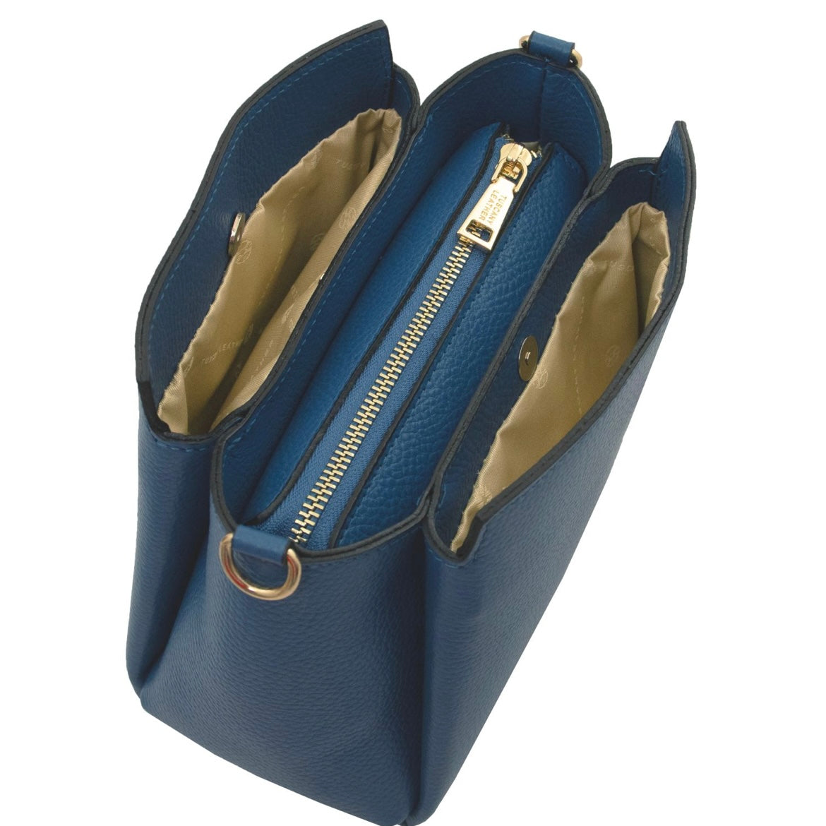 The Tropical Duchess Tuscany Leather ABBY TL142500 Leather Handbag in Denim