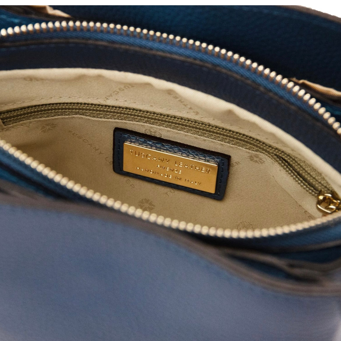 The Tropical Duchess Tuscany Leather ABBY TL142500 Leather Handbag in Denim