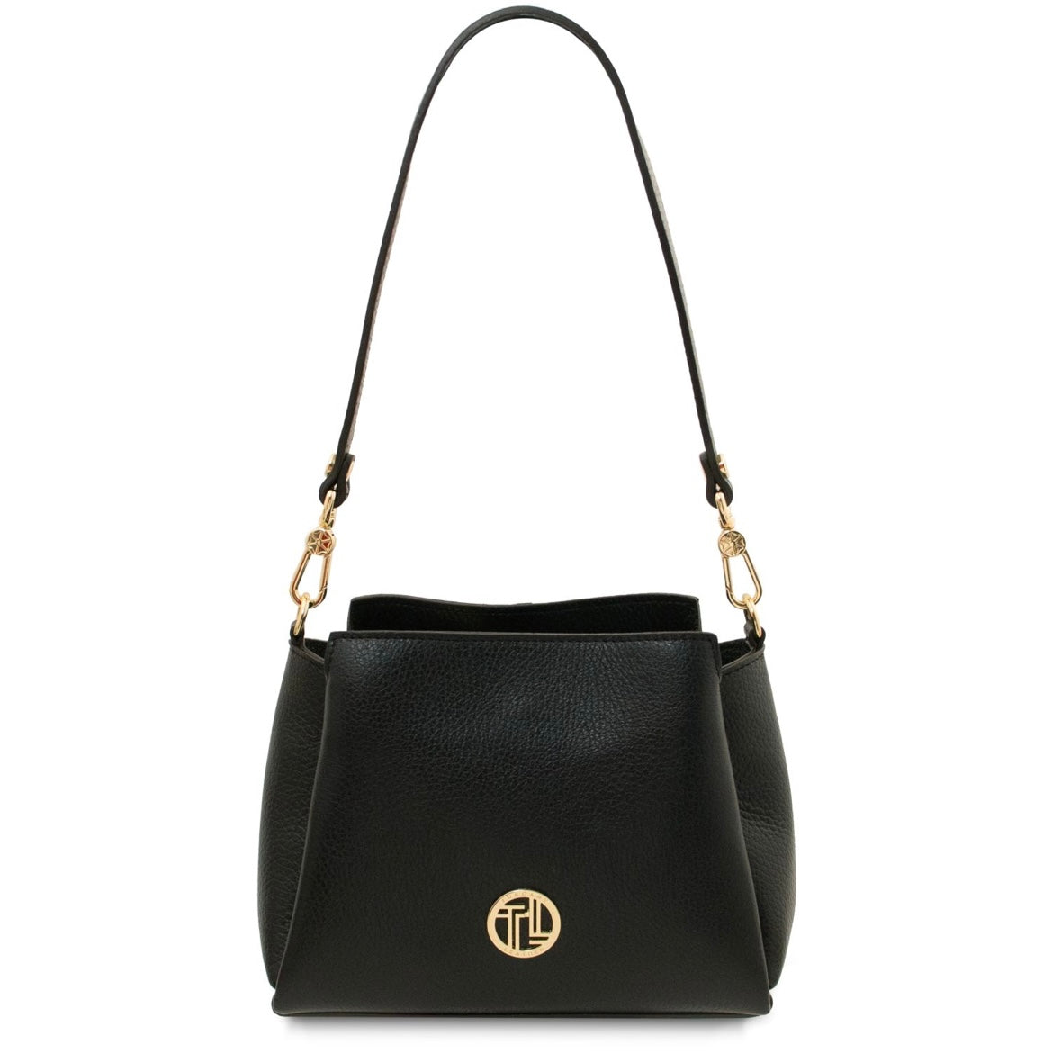 The Tropical Duchess Tuscany Leather ABBY TL142500 Leather Handbag in Black