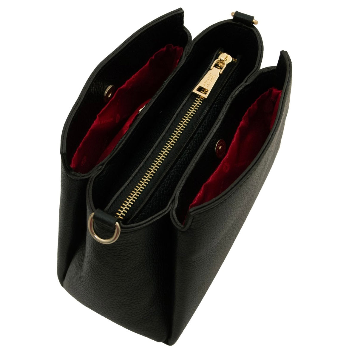 The Tropical Duchess Tuscany Leather ABBY TL142500 Leather Handbag in Black