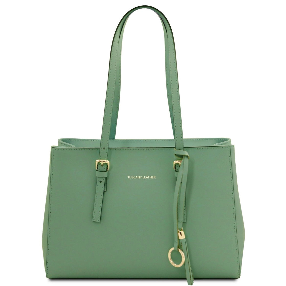 The Tropical Duchess Tuscany Leather Shoulder bag TL BAG TL142037 in Mint Green