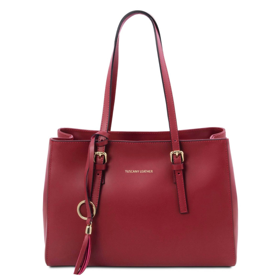 The Tropical Duchess Tuscany Leather Shoulder bag TL BAG TL142037 in Red
