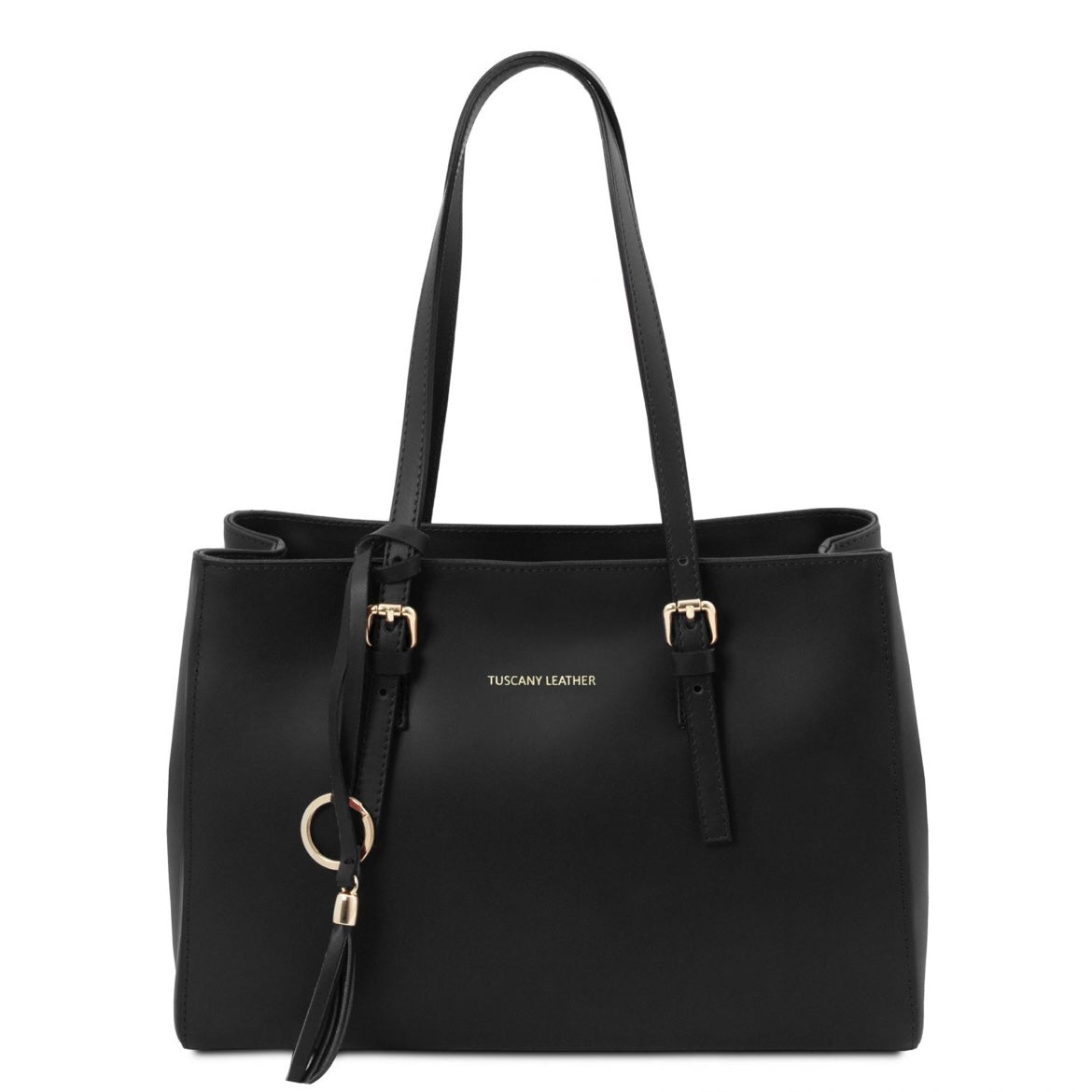 The Tropical Duchess Tuscany Leather Shoulder bag TL BAG TL142037 in Black