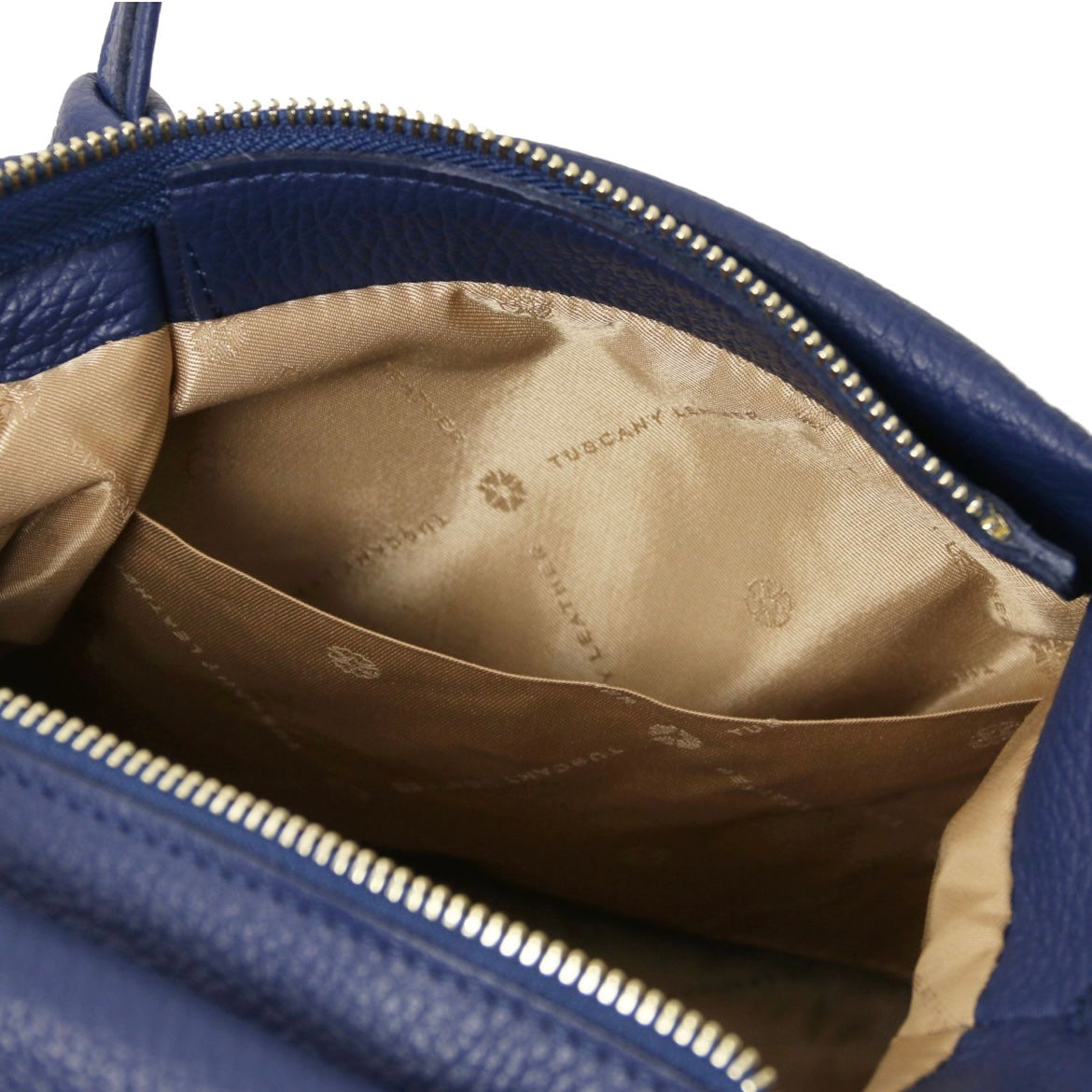 Bags in Ireland Soft Leather Handbag NORA TL142372 in Dark Blue