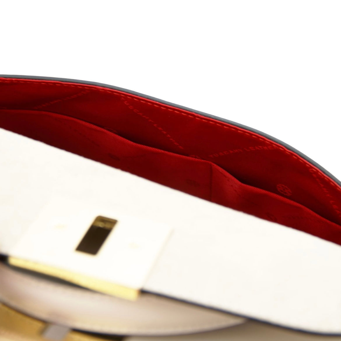 The Tropical Duchess Tuscany Leather Armonia Leather Handbag in Beige TL142286