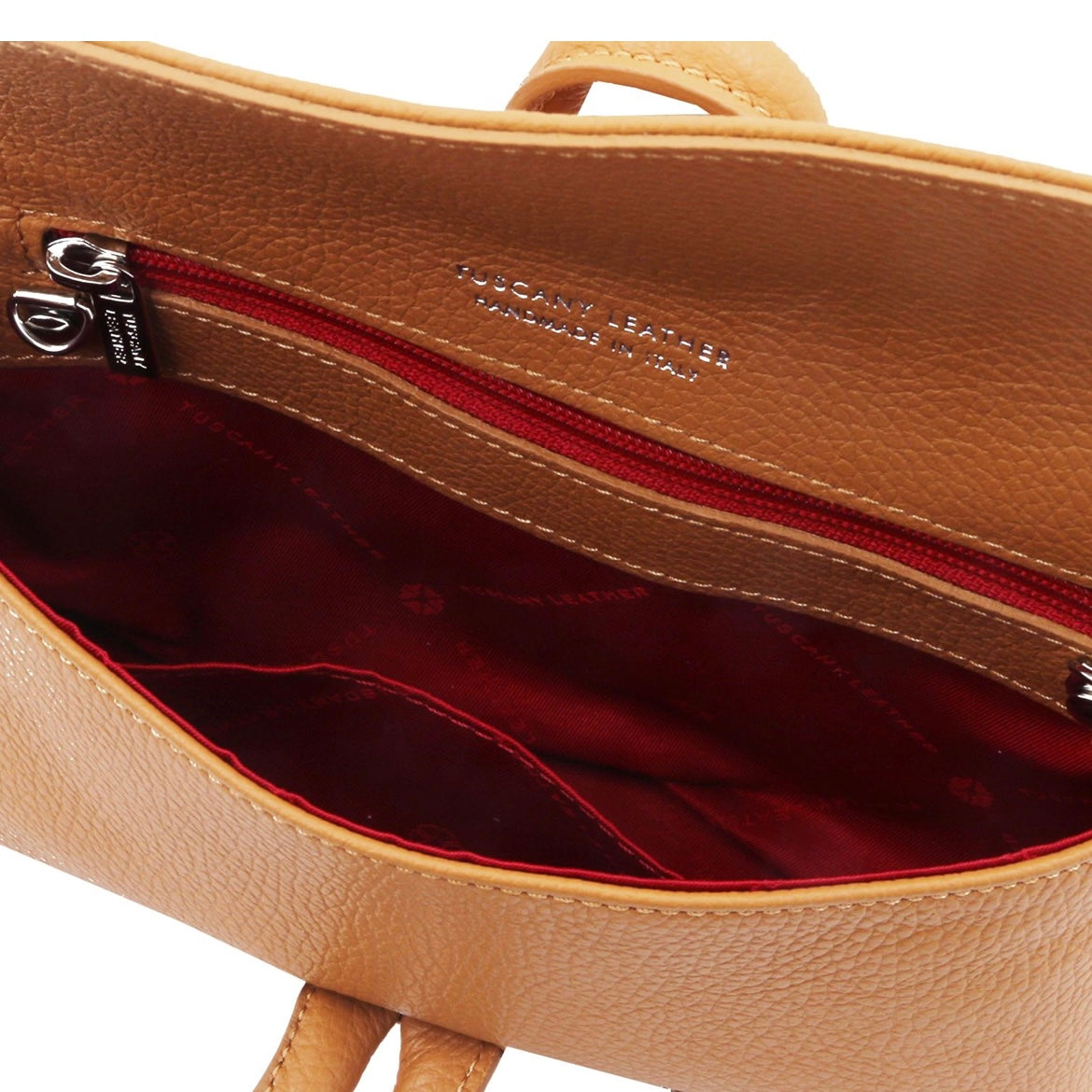The Tropical Duchess Tuscany Leather Clutch Bag TL141990 in Cognac
