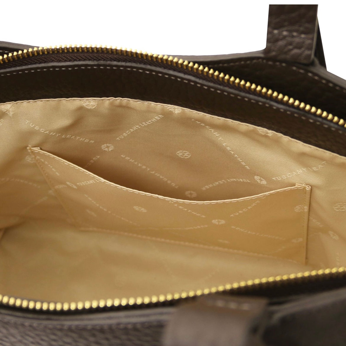 The Tropical Duchess Tuscany Leather Libra Leather Shoulder Bag LIBRA TL142508 in Dark Brown