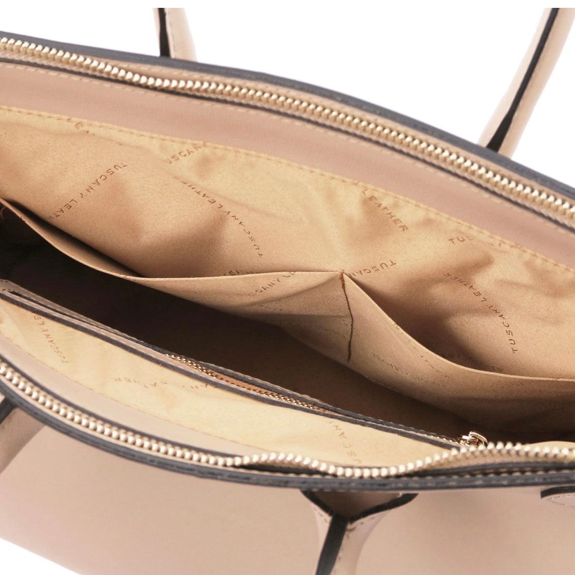 The Tropical Duchess Tuscany Leather TL BAG TL142174 Leather Handbag in Nude