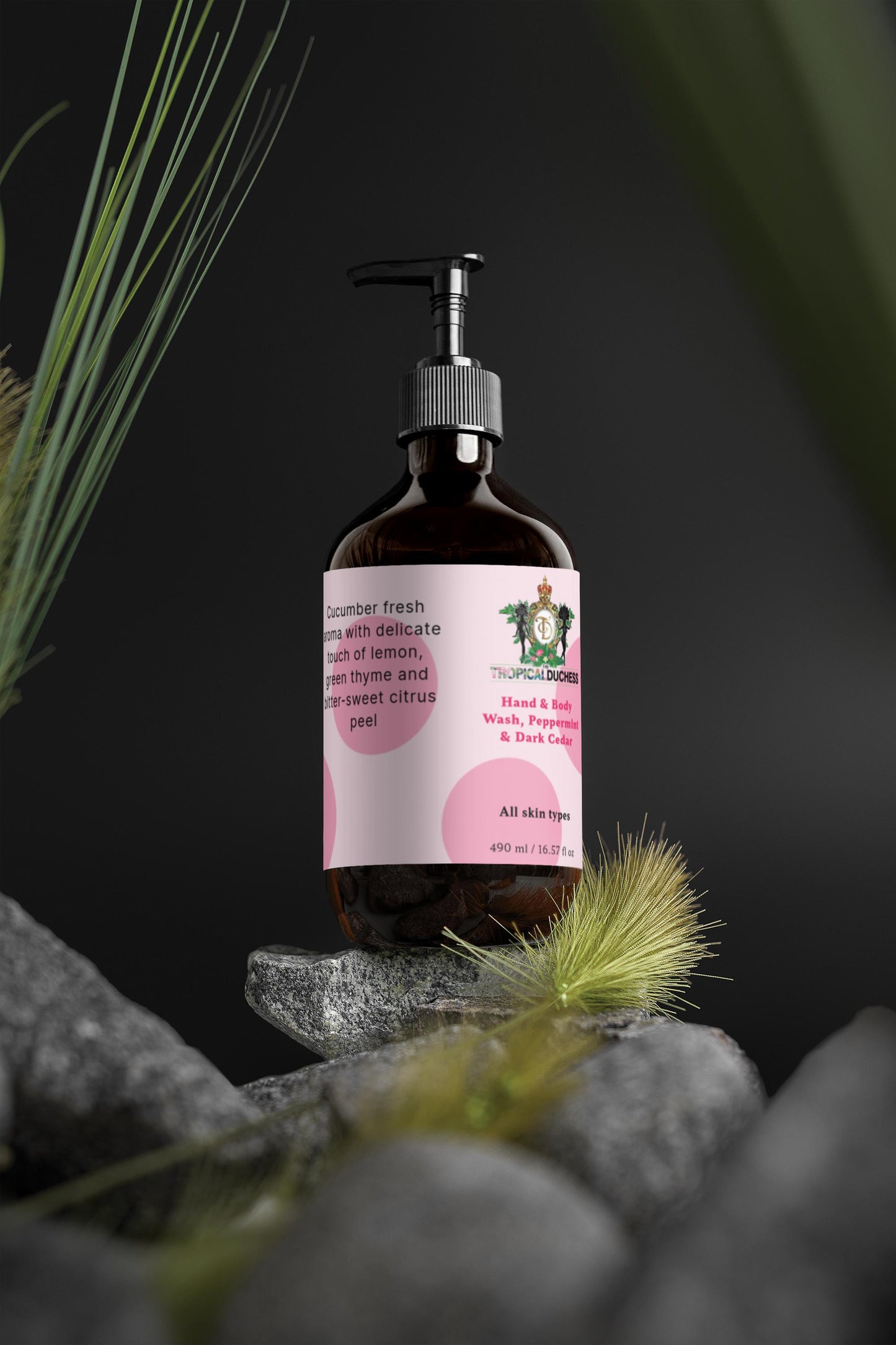 Tropical Embrace Body Wash, (Peppermint & Dark Cedar)