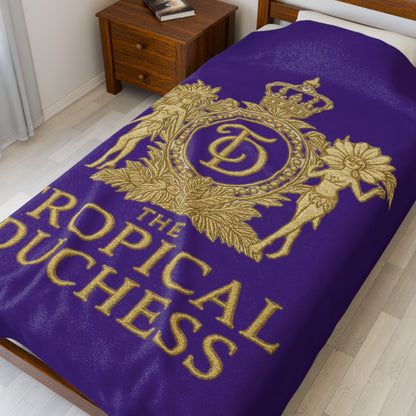 Tropical Duchess Velveteen Plush Blanket - Luxurious Comfort for Cozy Nights