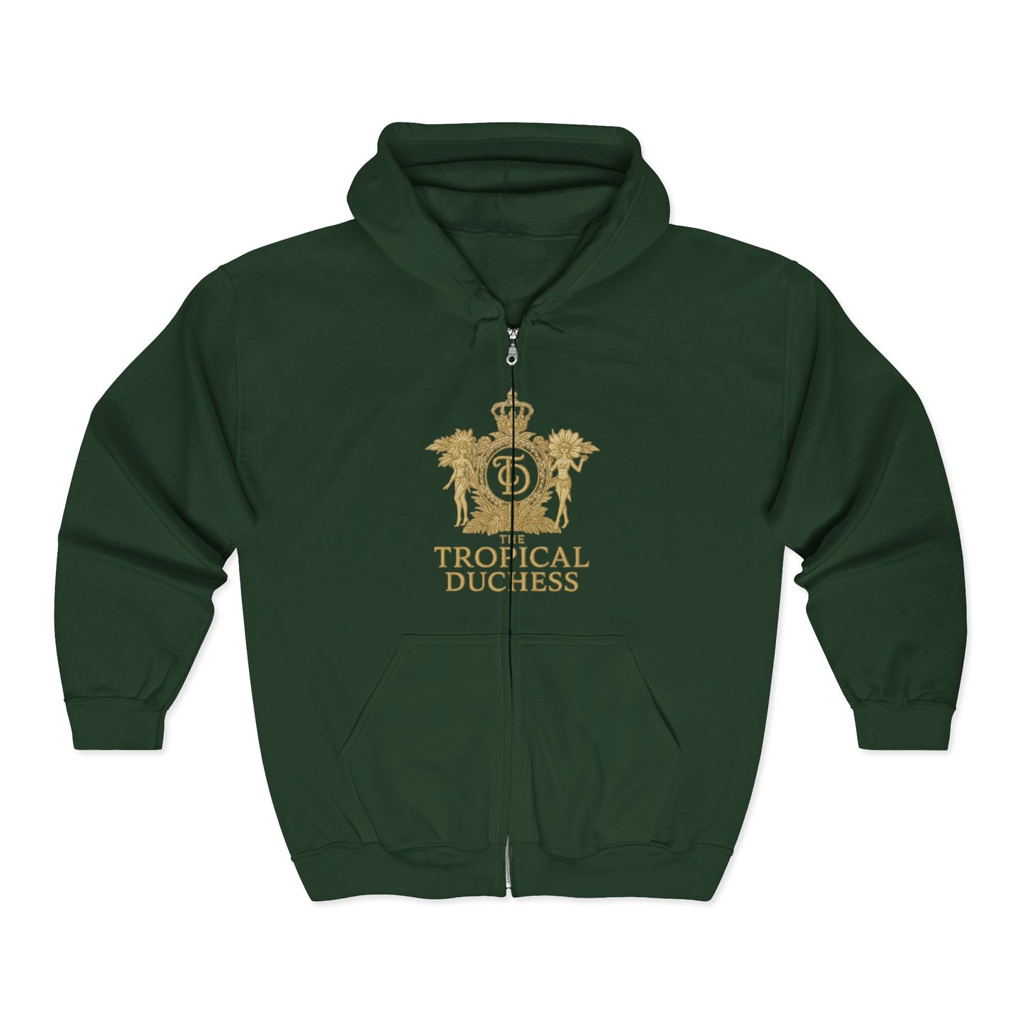 Tropical Duchess Zip Hoodie - Unisex Heavy Blend™ Full Zip Hooded Sweatshirt