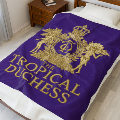 Tropical Duchess Velveteen Plush Blanket - Luxurious Comfort for Cozy Nights