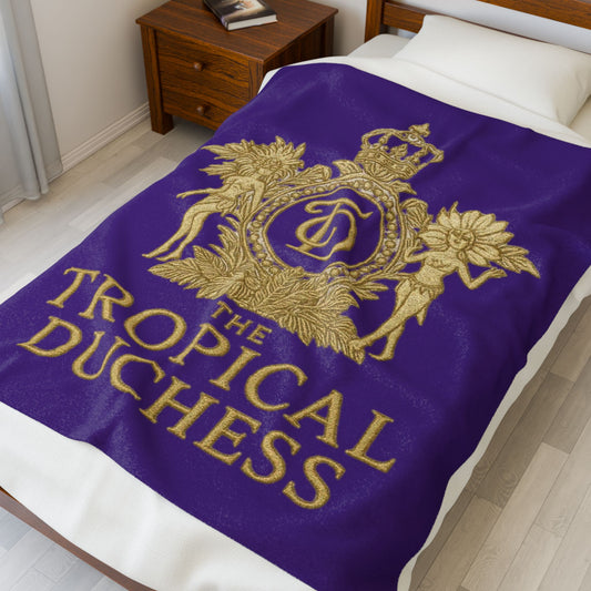 Tropical Duchess Velveteen Plush Blanket - Luxurious Comfort for Cozy Nights