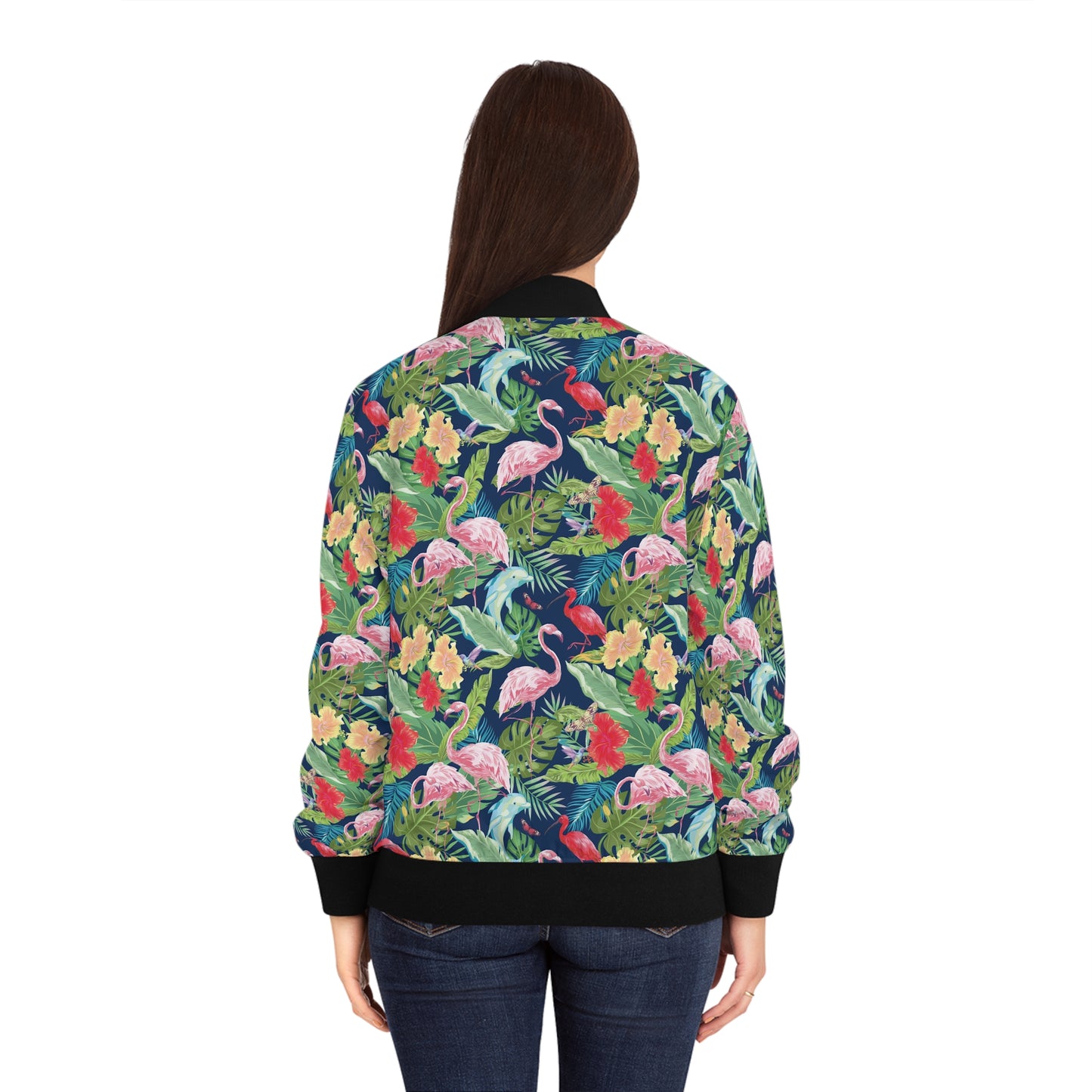 Tropical Floral Women's Bomber Jacket