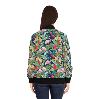 Tropical Floral Women's Bomber Jacket