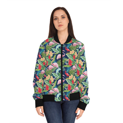Tropical Floral Women's Bomber Jacket
