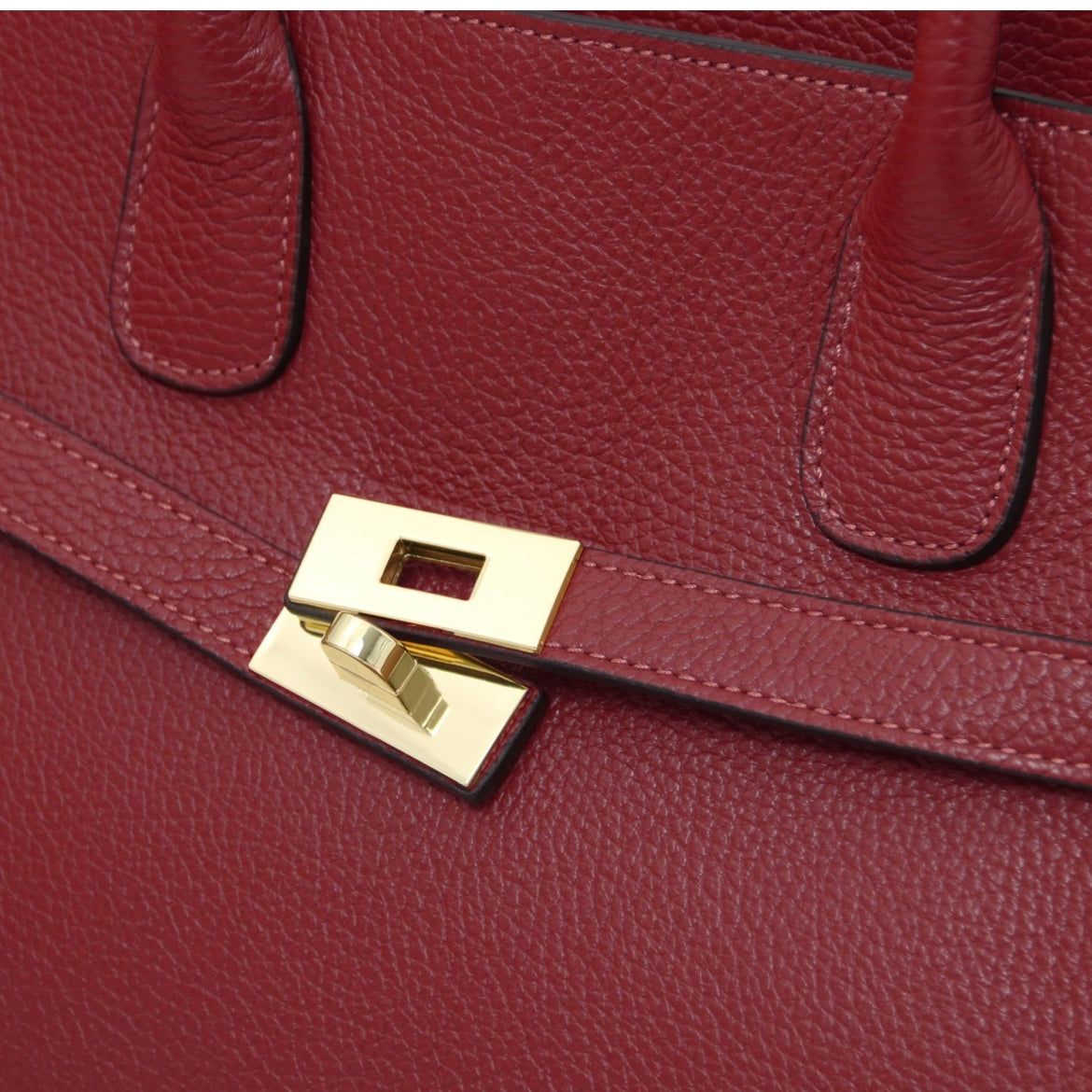 The Tropical Duchess Tuscany Leather Tote ORIGAMI TL142507 in Red