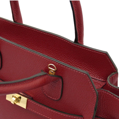 The Tropical Duchess Tuscany Leather Tote ORIGAMI TL142507 in Red