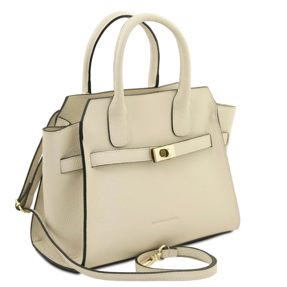 The Tropical Duchess Tuscany Leather Tote ORIGAMI TL142507 in Beige