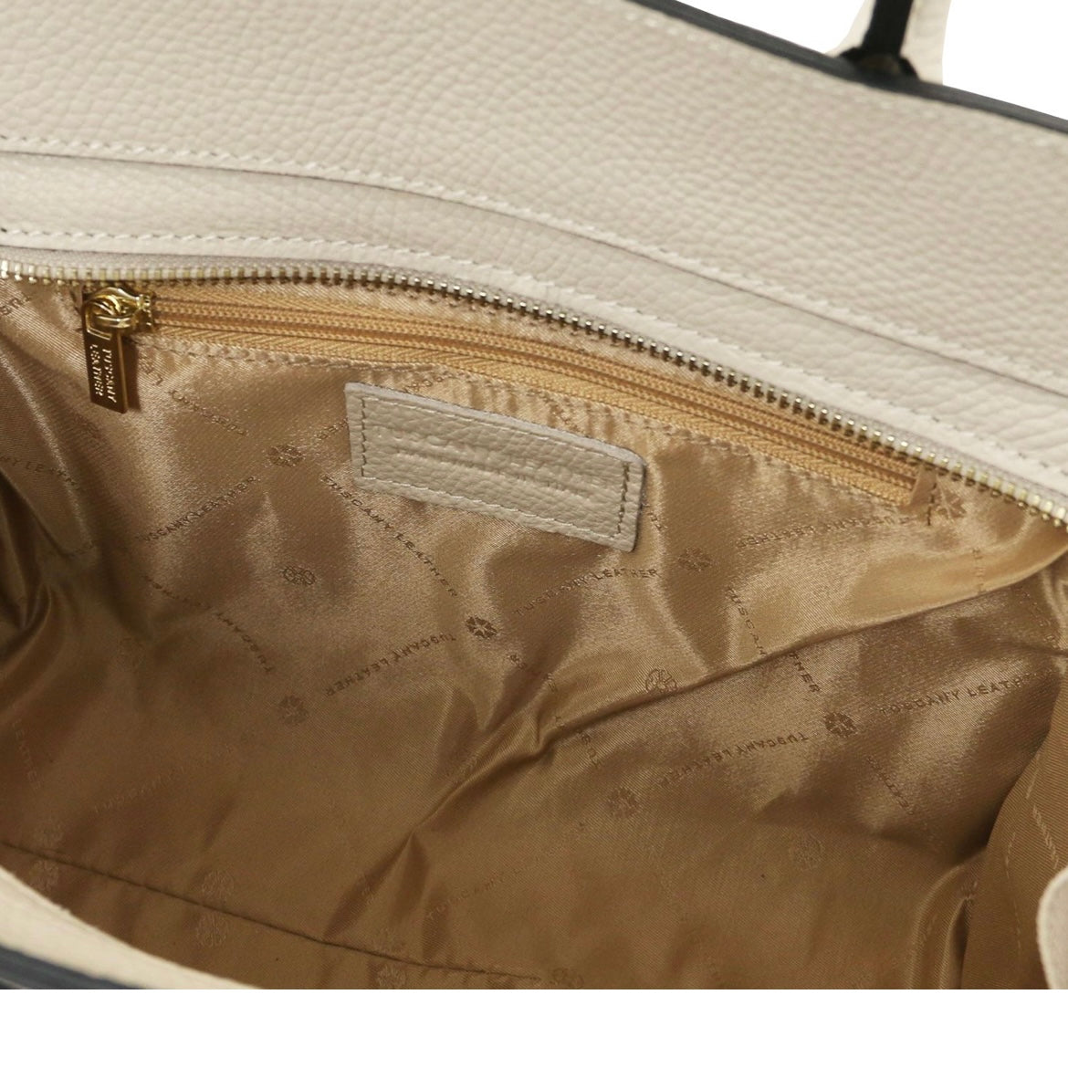 The Tropical Duchess Tuscany Leather Tote ORIGAMI TL142507 in Beige