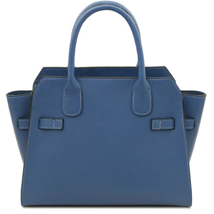 The Tropical Duchess Tuscany Leather Tote ORIGAMI TL142507 in Denim