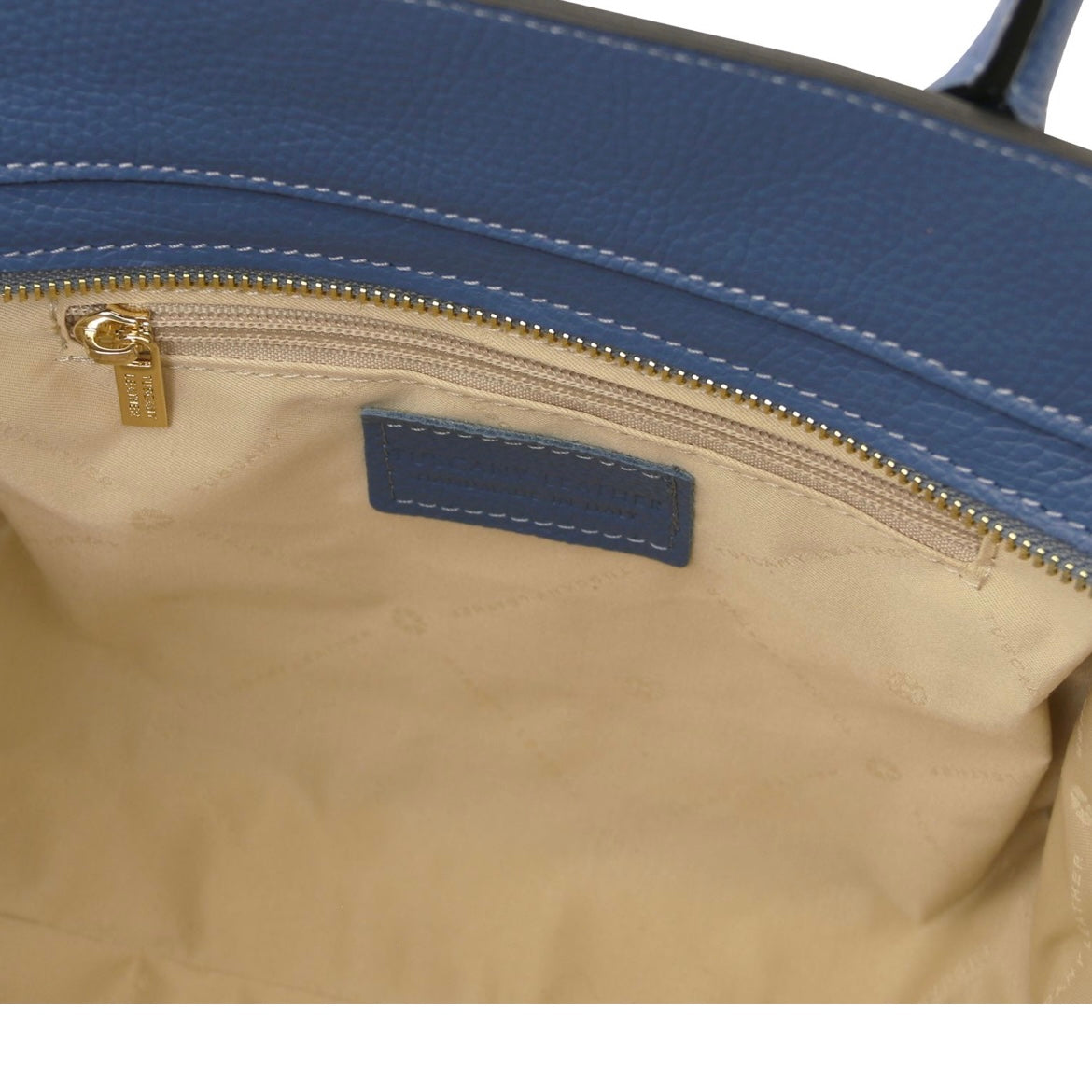 The Tropical Duchess Tuscany Leather Tote ORIGAMI TL142507 in Denim