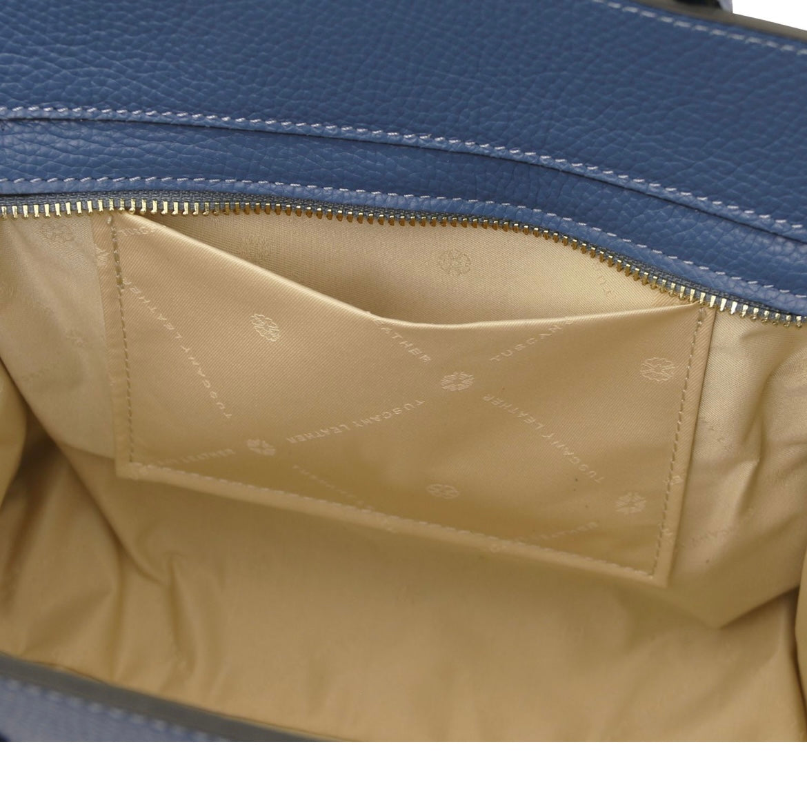 The Tropical Duchess Tuscany Leather Tote ORIGAMI TL142507 in Denim