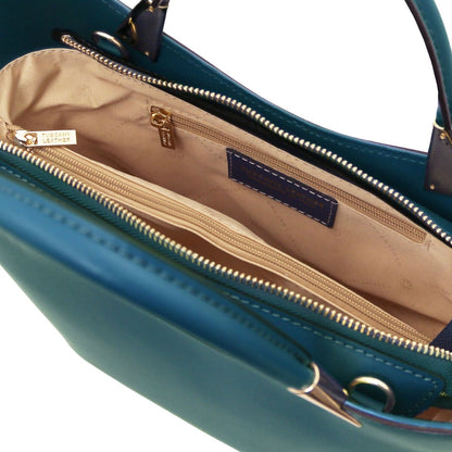 The Tropical Duchess Tuscany Leather TL BAG TL142287 in Teal