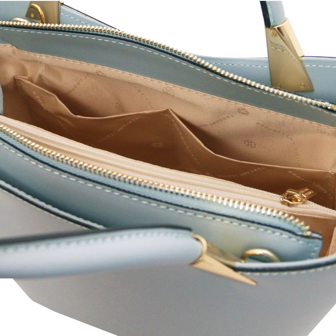 The Tropical Duchess Tuscany Leather TL BAG TL142287 in Light Blue