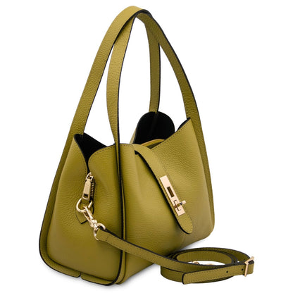 The Tropical Duchess Tuscany Leather SOAVE TL142583 Soft Leather Handbag in Green