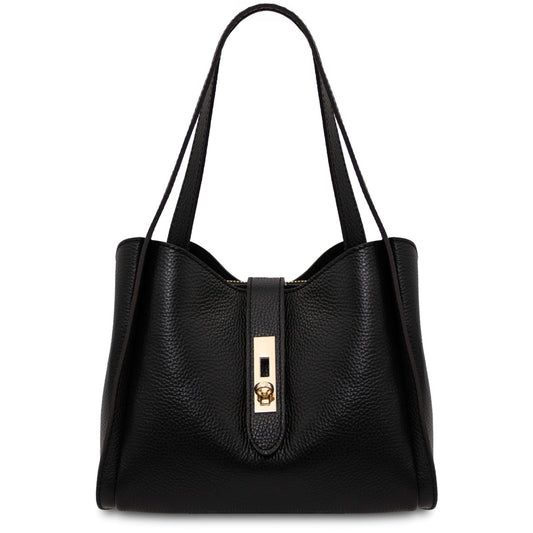 The Tropical Duchess Tuscany Leather SOAVE TL142583 Soft Leather Handbag in Black