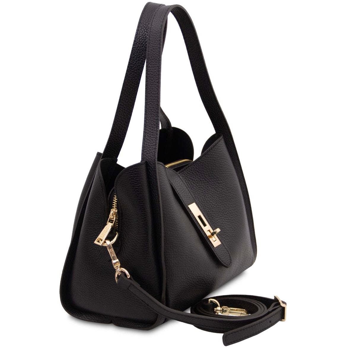 The Tropical Duchess Tuscany Leather SOAVE TL142583 Soft Leather Handbag in Black