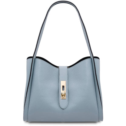 The Tropical Duchess Tuscany Leather SOAVE TL142583 Soft Leather Handbag in Light Blue