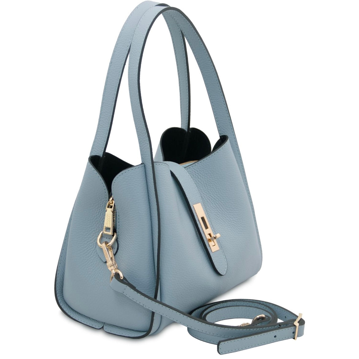 The Tropical Duchess Tuscany Leather SOAVE TL142583 Soft Leather Handbag in Light Blue