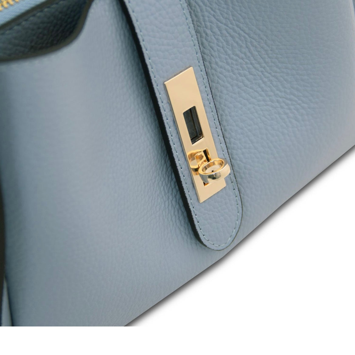 The Tropical Duchess Tuscany Leather SOAVE TL142583 Soft Leather Handbag in Light Blue