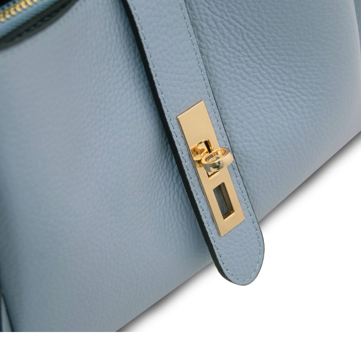 The Tropical Duchess Tuscany Leather SOAVE TL142583 Soft Leather Handbag in Light Blue