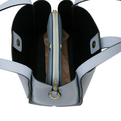 The Tropical Duchess Tuscany Leather SOAVE TL142583 Soft Leather Handbag in Light Blue