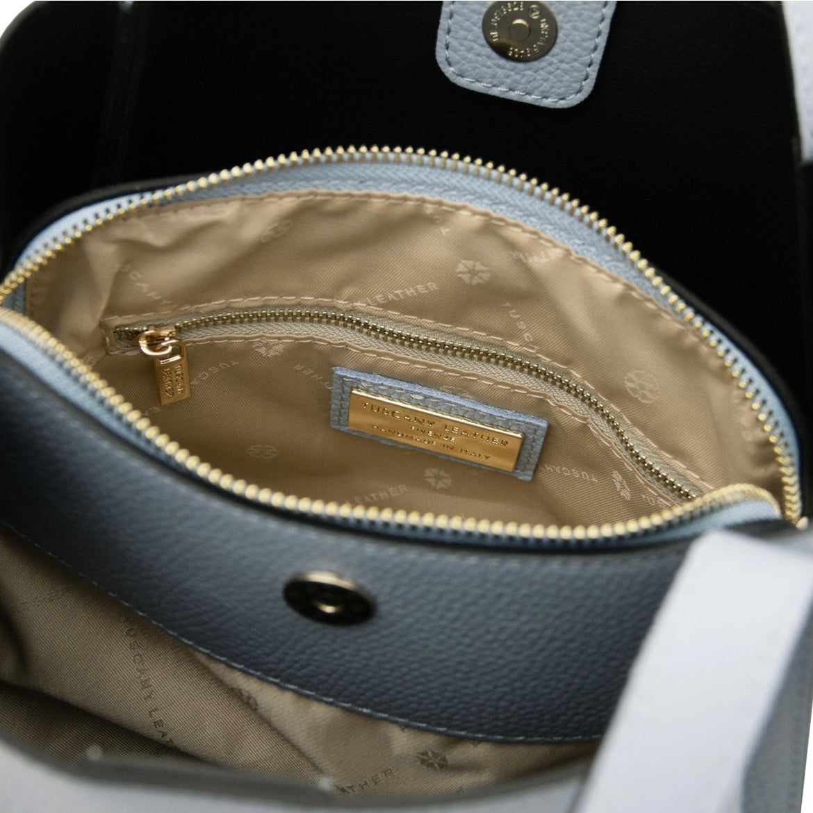 The Tropical Duchess Tuscany Leather SOAVE TL142583 Soft Leather Handbag in Light Blue