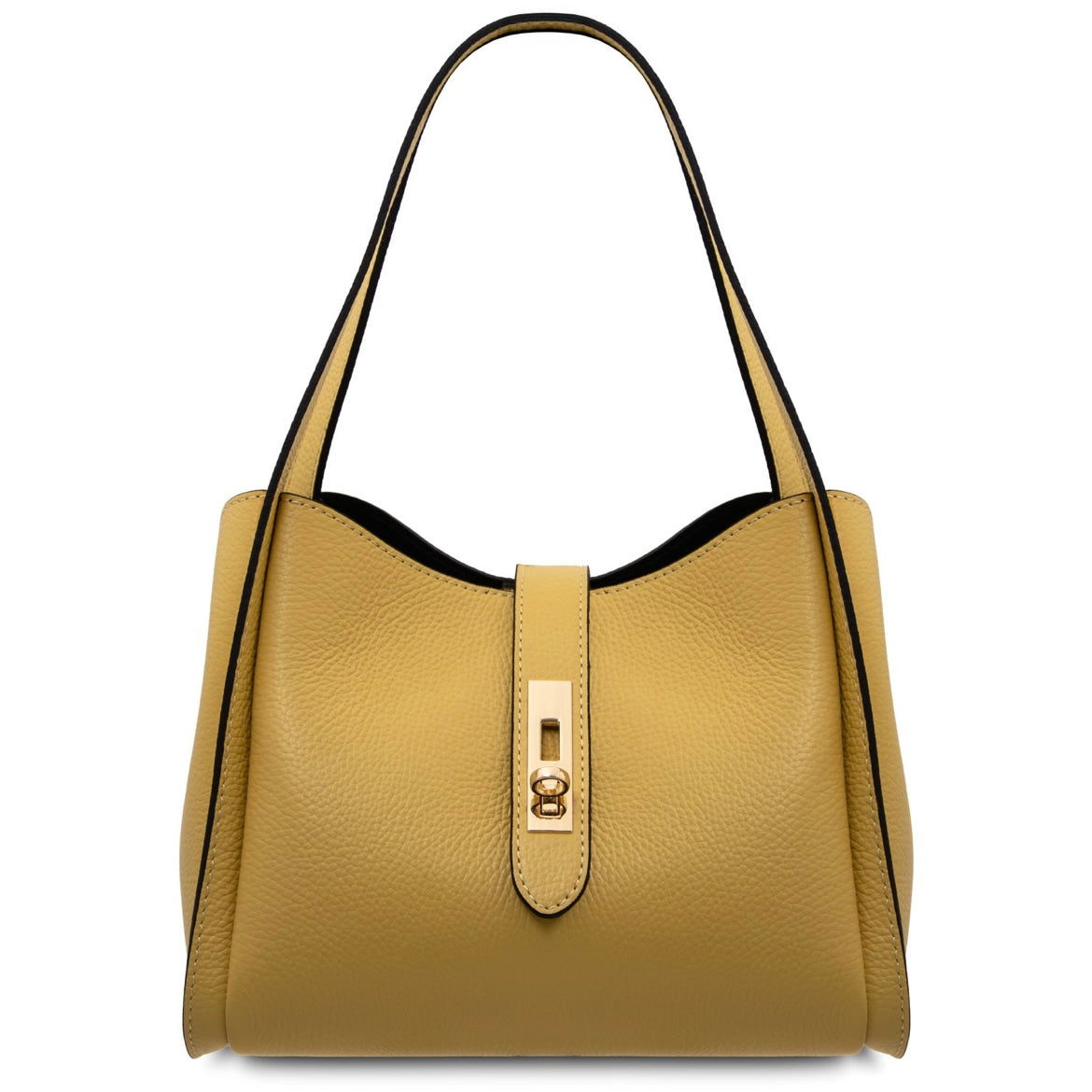 The Tropical Duchess Tuscany Leather SOAVE TL142583 Soft Leather Handbag in Pastel Yellow