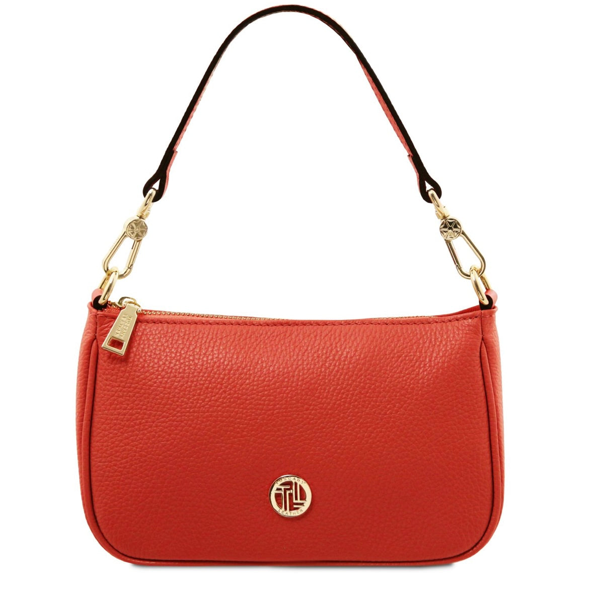The Tropical Duchess Tuscany Leather PARFAIT TL142559 Leather Clutch in Red