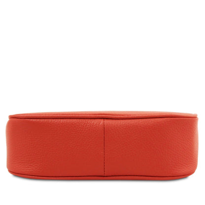 The Tropical Duchess Tuscany Leather PARFAIT TL142559 Leather Clutch in Red