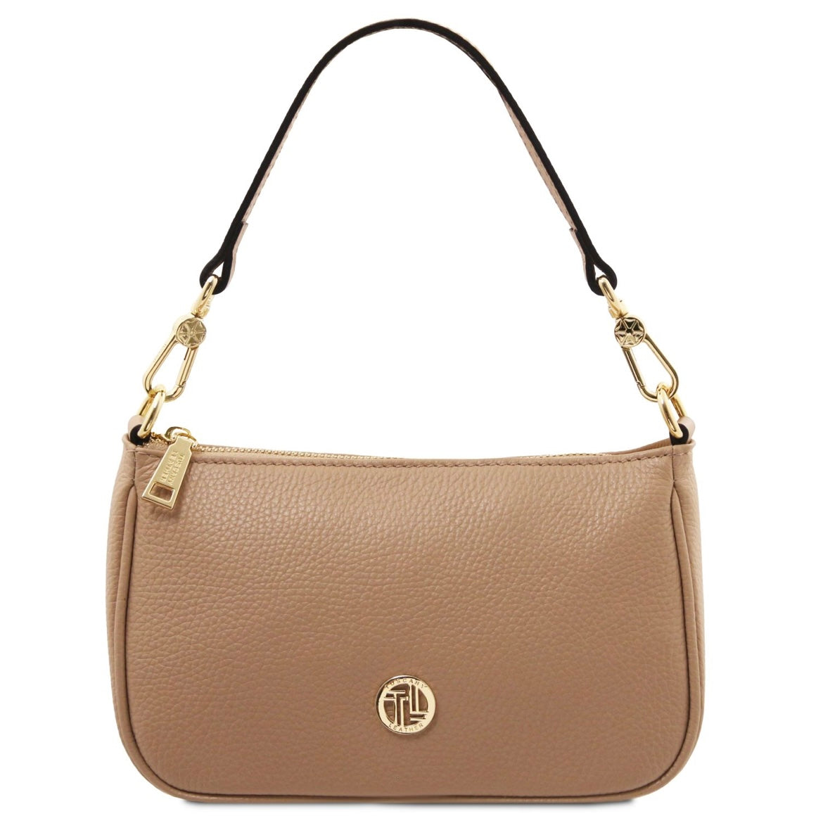 The Tropical Duchess Tuscany Leather PARFAIT TL142559 Leather Clutch in Caramel