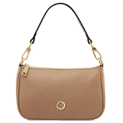 The Tropical Duchess Tuscany Leather PARFAIT TL142559 Leather Clutch in Caramel