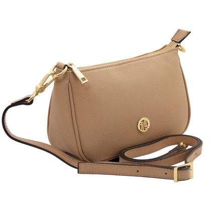 The Tropical Duchess Tuscany Leather PARFAIT TL142559 Leather Clutch in Caramel