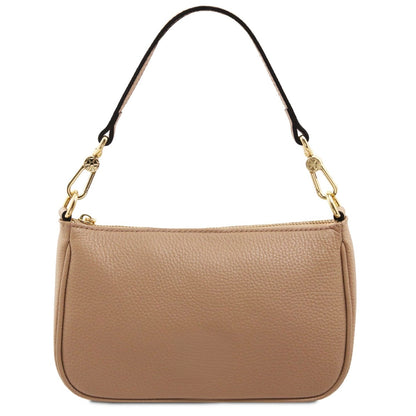 The Tropical Duchess Tuscany Leather PARFAIT TL142559 Leather Clutch in Caramel