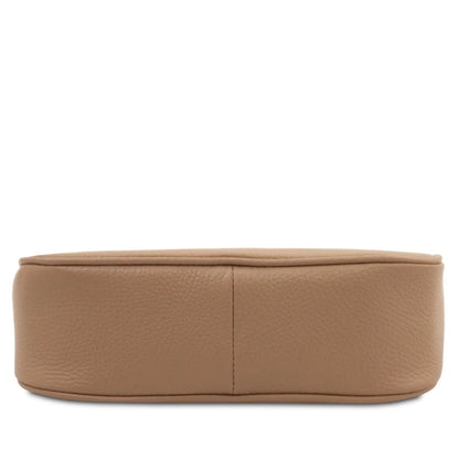 The Tropical Duchess Tuscany Leather PARFAIT TL142559 Leather Clutch in Caramel